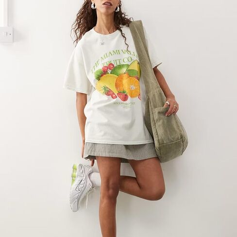 Women Teen Girls Oversized Graphic T Shirt Y2k Short Sleeve Crew Neck Loose Fit Coastal Tees Summer Beach in Saudi Arabia