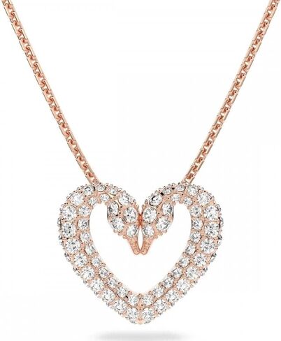 Una Necklace, Earrings, and Bracelet Jewelry Collection, Rose Gold Tone Finish, Clear Crystals in Kuwait