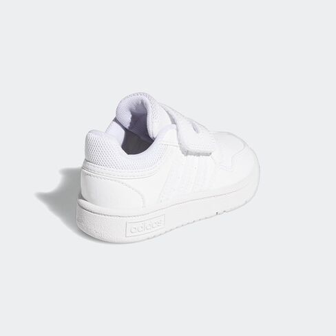 حذاء كرة السلة Adidas Kids Hoops 3.0، أبيض/أبيض/أبيض (حزام متقاطع)، مقاس 9 US للأطفال الصغار من الجنسين in Saudi Arabia
