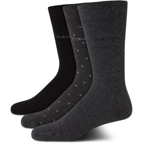 Calvin Klein Men's Combed Cotton Flat-Knit Crew Dress Socks (3-Pack) in Saudi Arabia