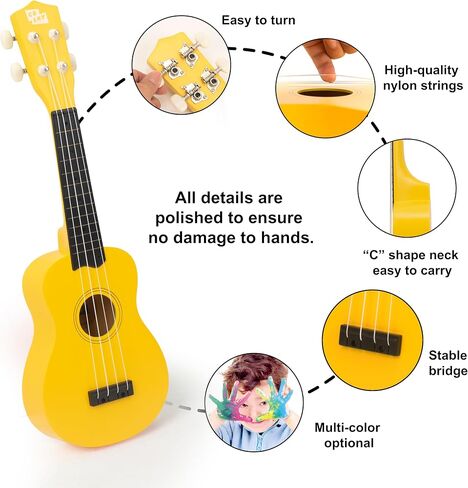 جيتار CB Sky Soprano Ukulele مقاس 21 بوصة/53 سم للمبتدئين والطلاب والأطفال (أزرق) in Saudi Arabia