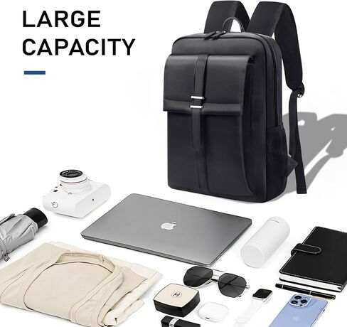 حقيبة ظهر للكمبيوتر المحمول Dobaly للرجال والنساء، حقيبة كمبيوتر محمول مقاومة للماء مقاس 15.6 بوصة للعمل والمكتب والكلية in Kuwait