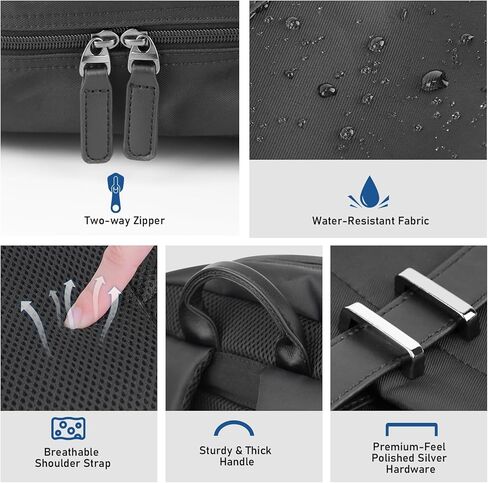 حقيبة ظهر للكمبيوتر المحمول Dobaly للرجال والنساء، حقيبة كمبيوتر محمول مقاومة للماء مقاس 15.6 بوصة للعمل والمكتب والكلية in Kuwait