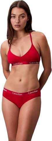 Calvin Klein Women's Motive Cotton Lightly Lined Bralette Bra in Kuwait