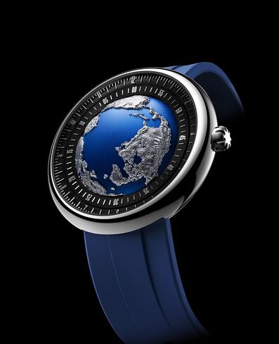 ساعة ميكانيكية أوتوماتيكية بتصميم CIGA سلسلة Blue Planet U مصنوعة من الفولاذ المقاوم للصدأ والتيتانيوم والسيراميك وكريستال الياقوت والمطاط الفلوري/السيراميك ساعات هدايا للرجال والنساء in Kuwait