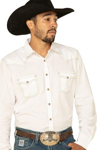 Wrangler Men's Retro Two Pocket Long Sleeve Snap Shirt Discontinued in Saudi Arabia