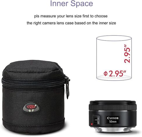 Camera Lens Pouch for DSLR Lenses Up to 5.71" x 13.78" in Kuwait
