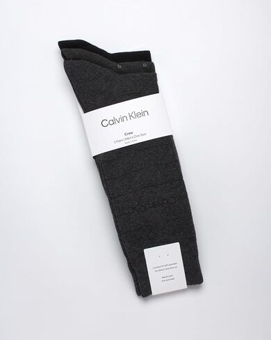 Calvin Klein Men's Combed Cotton Flat-Knit Crew Dress Socks (3-Pack) in Saudi Arabia
