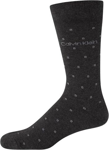 Calvin Klein Men's Combed Cotton Flat-Knit Crew Dress Socks (3-Pack) in Saudi Arabia