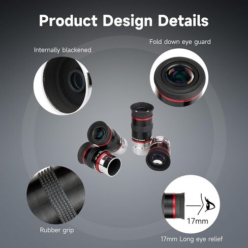SVBONY Telescope Eyepiece, 68 Degree Ultra Wide Angle Eyepiece 6mm, High Definition Fully Coated Telescope Accessories for Planetary Observation in Saudi Arabia