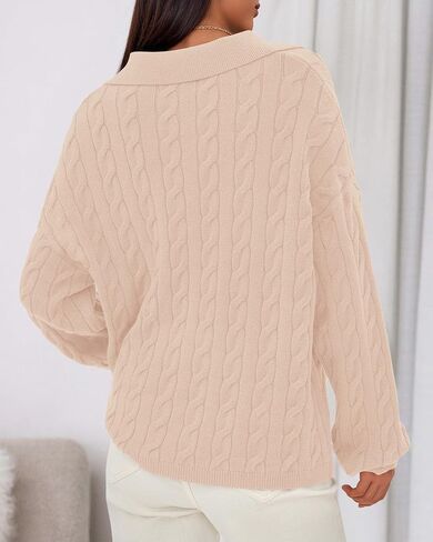 BTFBM Women's Oversized Sweaters Fall Fashion Clothes 2025 Trendy Knit Pullover Casual Long Sleeve V Neck Sweater Jumper Tops in Saudi Arabia