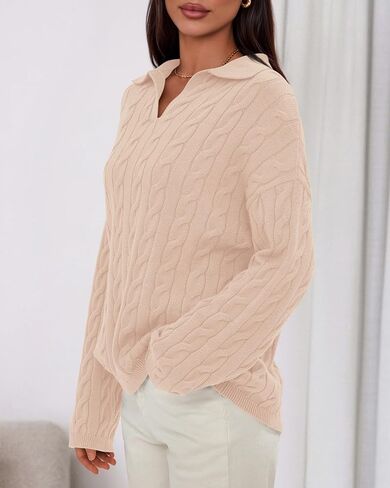 BTFBM Women's Oversized Sweaters Fall Fashion Clothes 2025 Trendy Knit Pullover Casual Long Sleeve V Neck Sweater Jumper Tops in Saudi Arabia