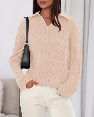 BTFBM Women's Oversized Sweaters Fall Fashion Clothes 2025 Trendy Knit Pullover Casual Long Sleeve V Neck Sweater Jumper Tops in Saudi Arabia