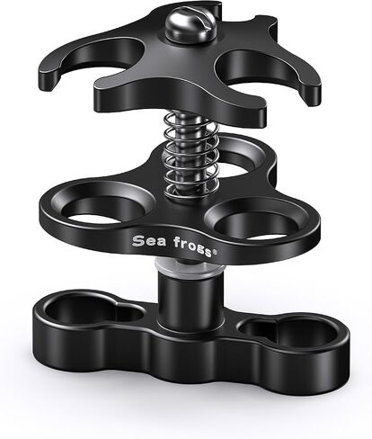 Sea frogs Double Ball Arm 5.0" Essential Underwater Photography Gear Lighting System Aluminum Alloy Diving Equipment Accessory Lightweight Arms AM-16 in Saudi Arabia