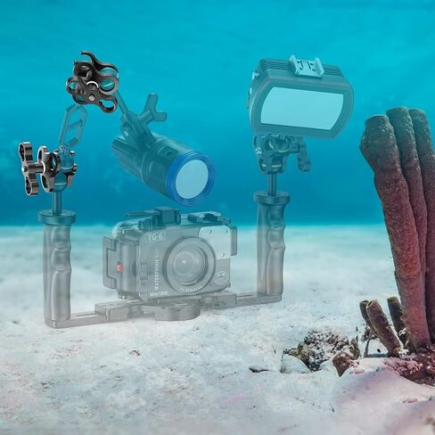 Sea frogs Double Ball Arm 5.0" Essential Underwater Photography Gear Lighting System Aluminum Alloy Diving Equipment Accessory Lightweight Arms AM-16 in Saudi Arabia