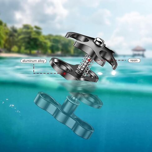 Sea frogs Double Ball Arm 5.0" Essential Underwater Photography Gear Lighting System Aluminum Alloy Diving Equipment Accessory Lightweight Arms AM-16 in Saudi Arabia