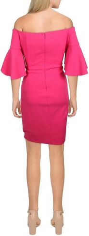 فستان نسائي من Calvin Klein بدون أكتاف مع فتحة جانبية مكشكشة in Kuwait