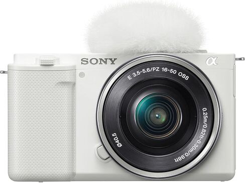 Sony ZV-E10 Mirrorless Alpha APS-C Vlog Camera Body and 18-105mm F4 E PZ G OSS Power Zoom G Lens SELP18105G ILCZV-E10/W White Bundle with Deco Gear Case, Extra Battery, Photo Video Accessories Kit in Saudi Arabia