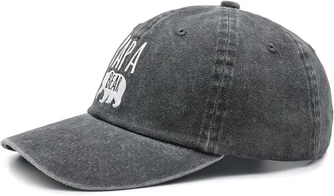 Waldeal Men's Papa Bear Embroidered Washed Denim Adjustable Baseball Cap Dad Hat in Saudi Arabia