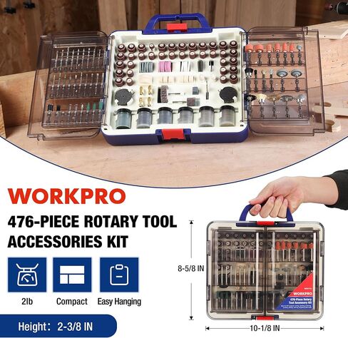 WORKPRO 276-piece Rotary Tool Accessories Kit Universal Fitment for Easy Cutting, Carving and Polishing in Kuwait