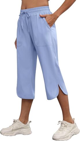 YuKaiChen Women's Capris Wide Leg Lightweight Quick Dry Pants Hiking Outdoor Athletic in Kuwait