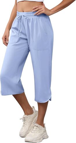 YuKaiChen Women's Capris Wide Leg Lightweight Quick Dry Pants Hiking Outdoor Athletic in Kuwait