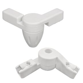 COMOMY Hinge Joint for 198" or 80" Hardware Mounted Pet Gate White
