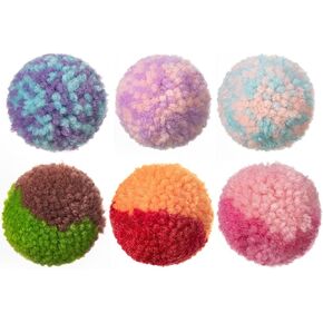 SHSHWANG Soft Pom Pom Cat Toy Balls 6 Pack, Cats Interactive Plush Toy Ball for Indoor Cats, Kitty, Kitten Chasing Toy Balls in Saudi Arabia