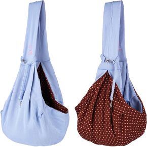 Small Dog Cat Sling Carrier,Hands Free Reversible Pet Carriers Bag,Pet Carrier Shoulder Crossbody Pet Slings Suitable for Puppy, Small Dogs, and Cats for Outdoor Travel (Grey)
