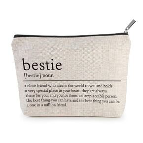 Bag3, Bestie Definition Makeup Bag, Besties Makeup Bag Gift for Sisters, Female Friends, Colleagues, and Classmates, Sister Definition Birthday Gift, Graduation Gift for Sisters