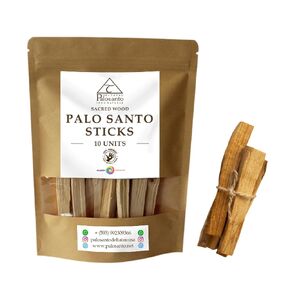 Premium Palo Santo Sticks - (3.00 Oz) Origin Ecuador | Wild Harvested | High Resin Wood | High-Quality Disinfected Sticks | 10 Sticks | Meditation | Yoga | Relaxation/Stress Relief