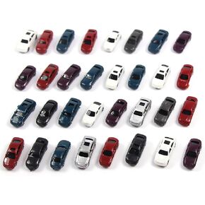 50pcs Z Scale N Scale 1:200 Model Car Model Train Layout Building Accessories Scenery (50pcs - 1:200 Scale)