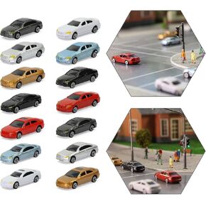 Evemodel 50pcs Z Scale N Scale 1:200 Model Car Model Train Layout Building Accessories Scenery in Kuwait