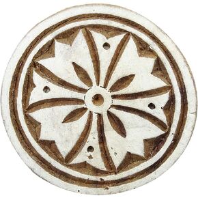 Floral Printing Block Indian Wood Block Scrapbook Stamp Handcarved Textile Stamp