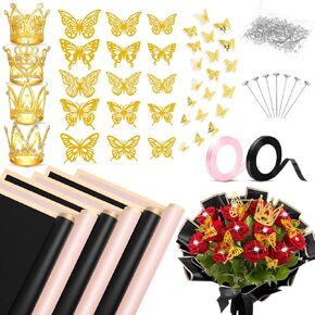 366 pcs Flower Bouquet Wrapping Paper,Flower Floral Wrapping Paper Bouquet in Kuwait