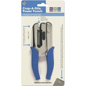 We R Memory Keepers, Crop-A-Dile Power Punch, Blue, for 1/16" Holes, Scrapbooking Tool, Compatible for Most Tin, Metal, Craft Paper, Leather, Fabric