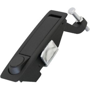 Southco C2 Series Powder Coated Zinc Alloy Adjustable Lever Hand Operated Compression Latch with Raised Trigger, Non-Locking, 0.20" Thick, 0.91"-1.81" Grip Range, Black