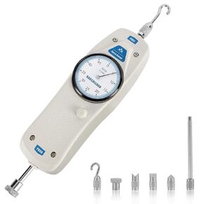 BAOSHISHAN 100lb Push Pull Force Gauge Force Tester Meter with Calibration Certificate and Carrying Case, for Tension and Compression Load Plug Force Destructive Tests School Teaching DL-100LB