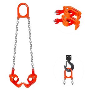 Updated Chain Drum Lifter 2200 lbs Load Capacity Works great with fork lifts or cranes Alloy Steel Frame G80 Galvanized Lifting Chain for Plastic and Metal Drum,Orange