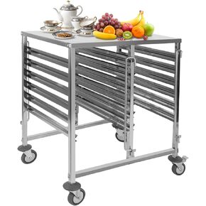 Bakers Rack, 2x6 Tiers Commercial Bakery Bun Pan Rack, Stainless Steel Sheet Pan Rack with Wheels & Top Table, Speed Cooling Storage Rack for Kitchen Restaurant,29.3" Lx21.6 Wx37.2 H in Kuwait