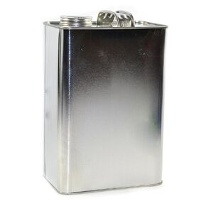 EISCO 1 Gallon F-Style Reusable Metal Can with 1-3/4" Delta Opening and Screw On Cap - Secure Storage and Easy Pouring
