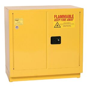 Eagle 4 Gallon Flammable Liquid Bench Top Cabinet, 1 Shelf, 1 Self-Closing Door, Yellow, 1903X