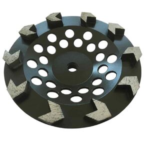 5" High Performance Diamond Grinding Wheels for Aggressive Concrete, Paint, Epoxy, Mastic & Coating Removal, 20/25 Grit, 18 Segments, 7/8"-5/8" Non-Threaded Arbor