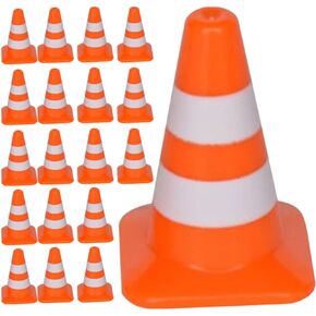 NUOBESTY 30Pcs Mini Traffic Signs Miniature Traffic Cones Barricades Signs Traffic Scene Roadblock Toys Road Sign Models Kids Early Educational Cognitive Toys