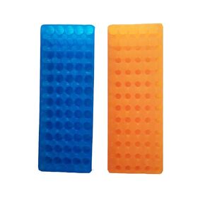 Tube Rack Double Panel 60 Positions Polypropylene for 0.5ml-2ml Microcentrifuge Tubes, Pack of 5(Blue, Orange,White, Purple, Green)