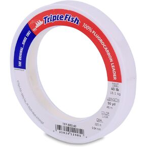 100% Fluorocarbon Fishing Leader - Clear Invisible Strong and Heavy Duty Highly Abrasion Resistant, Fast Sinking Freshwater & Saltwater