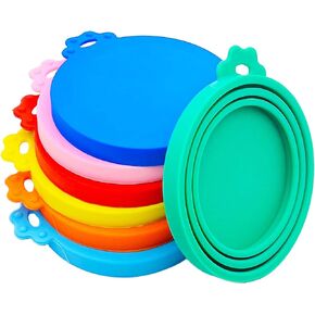 7 Pcs Pet Can Covers, Food Can Lids, Universal BPA Free Silicone Can Lids Covers