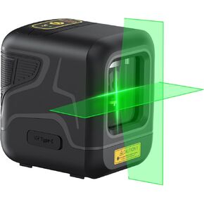 Fanttik D2 Laser Level, 100 ft Self-Leveling Green Cross Line Laser, USB-C Rechargeable, Rotatable 360 Degree, Pulse Mode, Magnetic Bracket, Carrying Pouch, for Picture Hanging and Home DIY