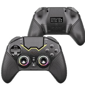 PS4 Controller Compatible for PS4/PS3/PS4 Pro/PS4 Slim/iOS/Android/PC, Wireless Controller with colorful Light/Programmable/Wake-up/Turbo