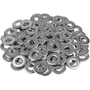 100pcs 1/4" Stainless Flat Washer, Choose Size, 18-8 (304) Stainless Steel 304, by Persberg,(120-9)